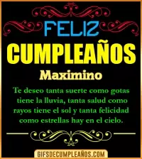 GIF Frases de Cumpleaños Maximino